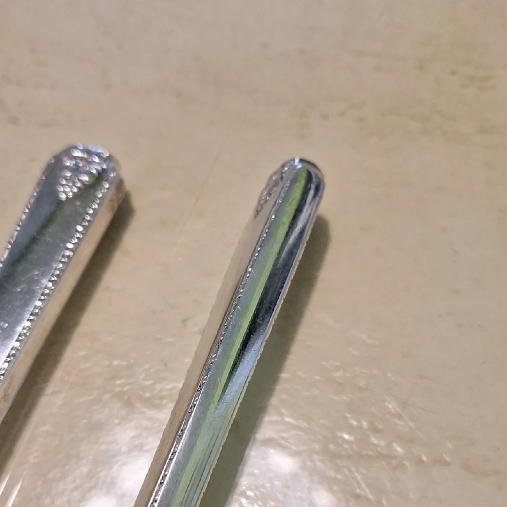 Prestige Silver and Wood Salad Fork & Spoon - Picture 5 of 11